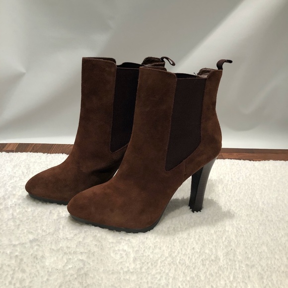 Lauren Ralph Lauren Tiara Brown Suede Boots 10B - Picture 1 of 8